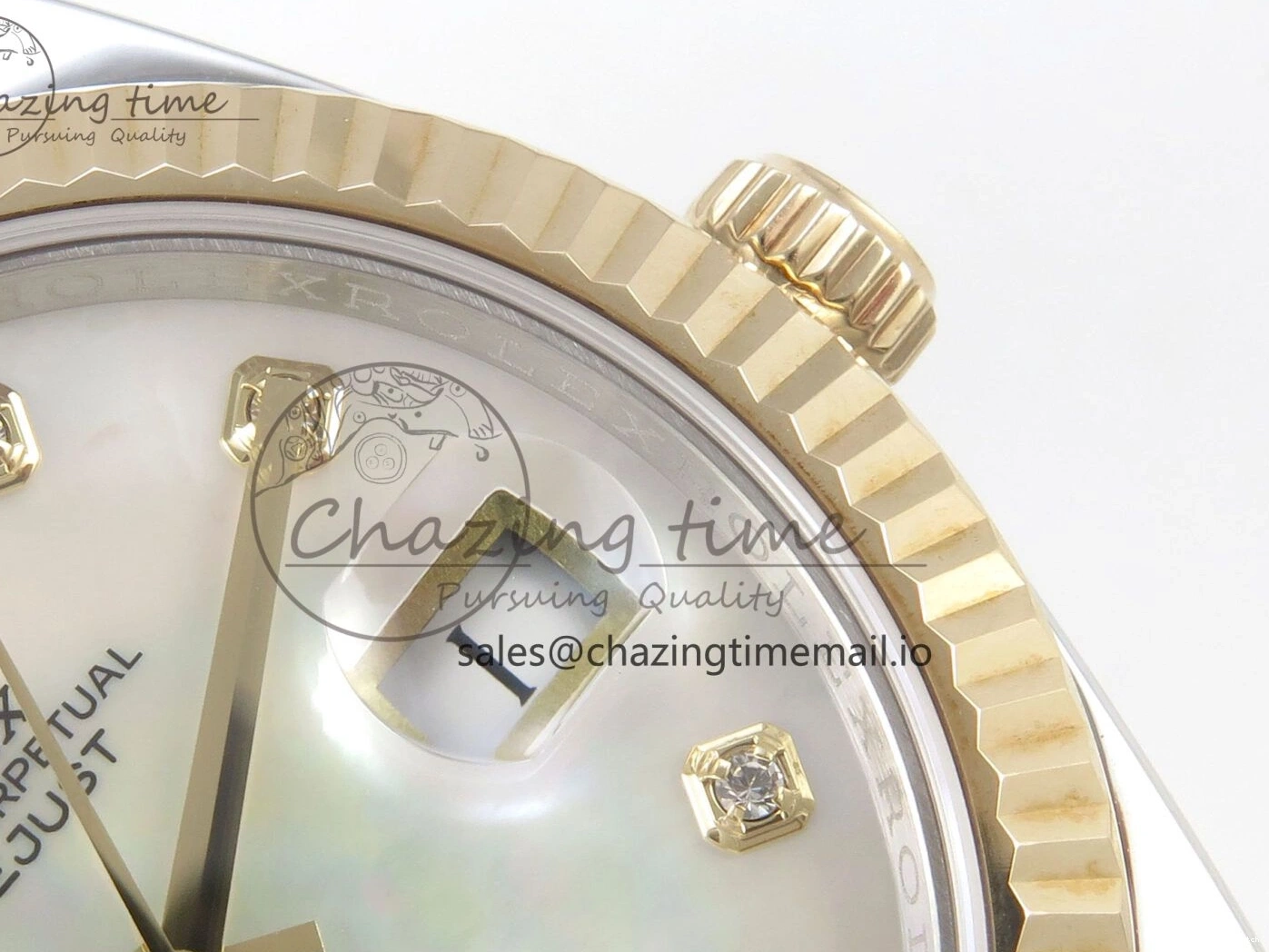 on Edition MOP DateJust White SS 41mm SS Bracelet Jubilee YG Dial Best 126333 3EF YG Diamond SA3235 1:1 0416